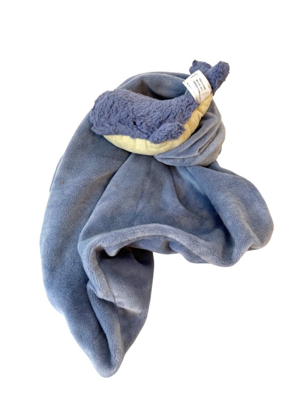 Jellycat Wilbur Whale Soother Blanket Rare Blue Hard to Find Lovey Security Baby